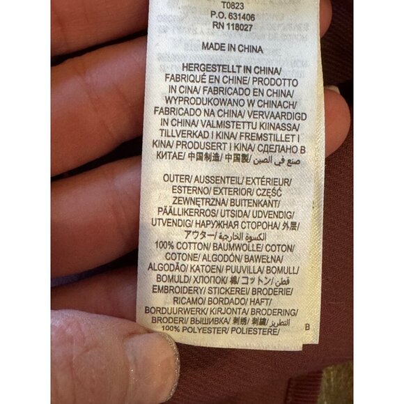 Boden Shirt Women 6 Burgundy Lace Neck Corduroy Button‎ Down NWT Preppy Career - Picture 9 of 10